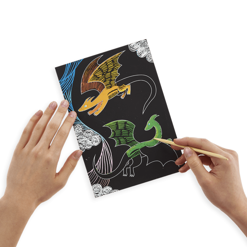 Fantastic Dragons Scratch and Scribble Scratch Art Kit