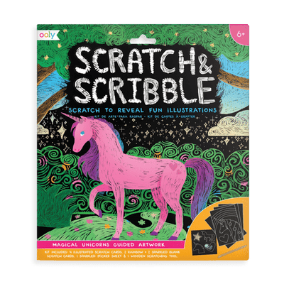 Magical Unicorns Scratch and Scribble Scratch Art Kit