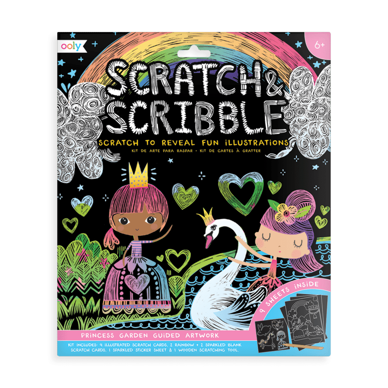 Princess Garden Scratch and Scribble Scratch Art Kit