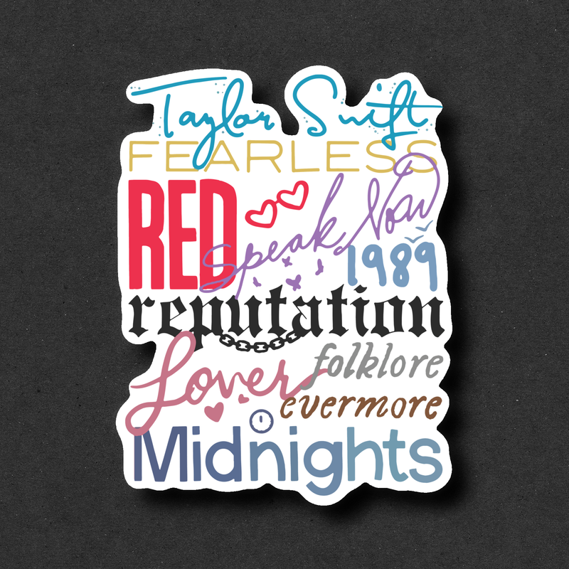 Taylor Swift Midnights Era Waterproof Stickers - Decals, Stickers