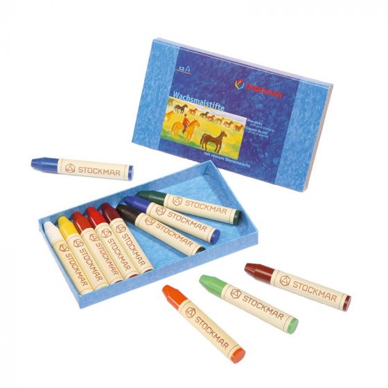 Wax Stick Crayons Box - 12 Assorted