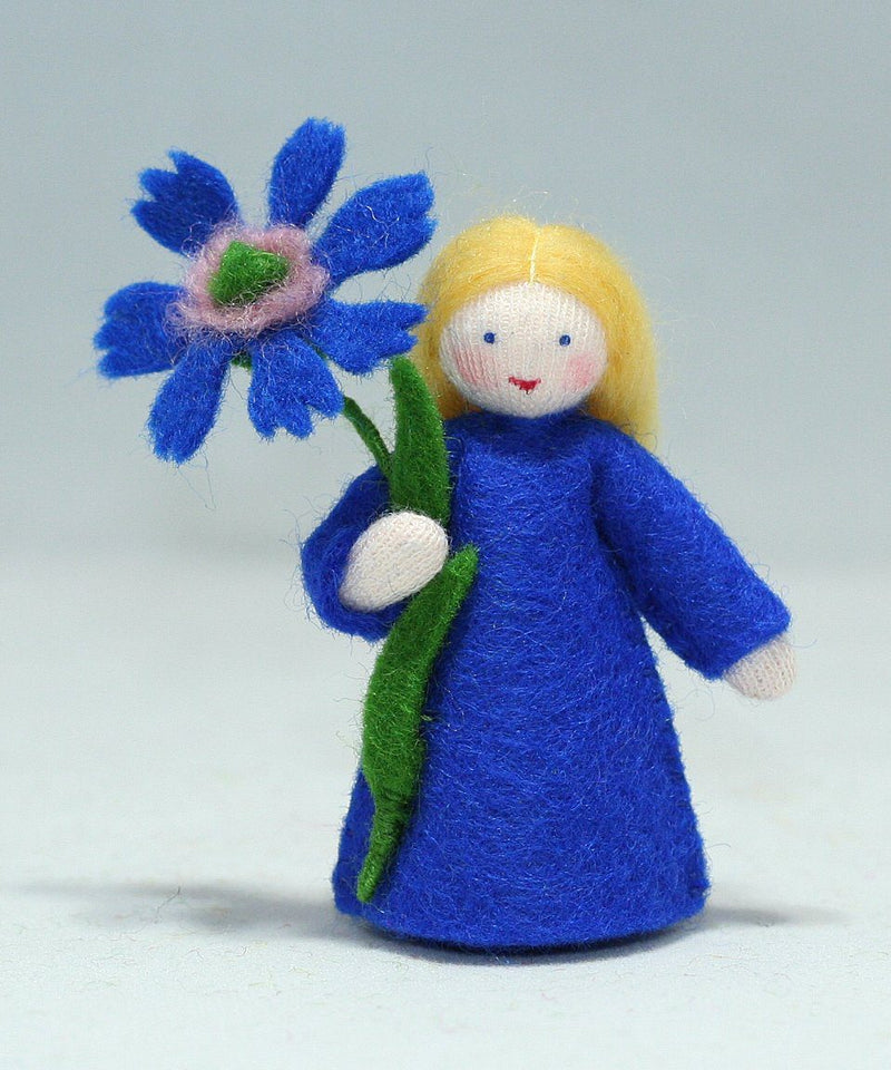 Cornflower Fairy, Holding Flower