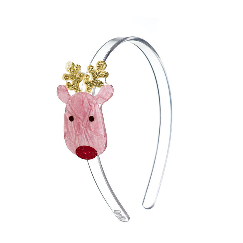 Reindeer Pearlized Pink Headband