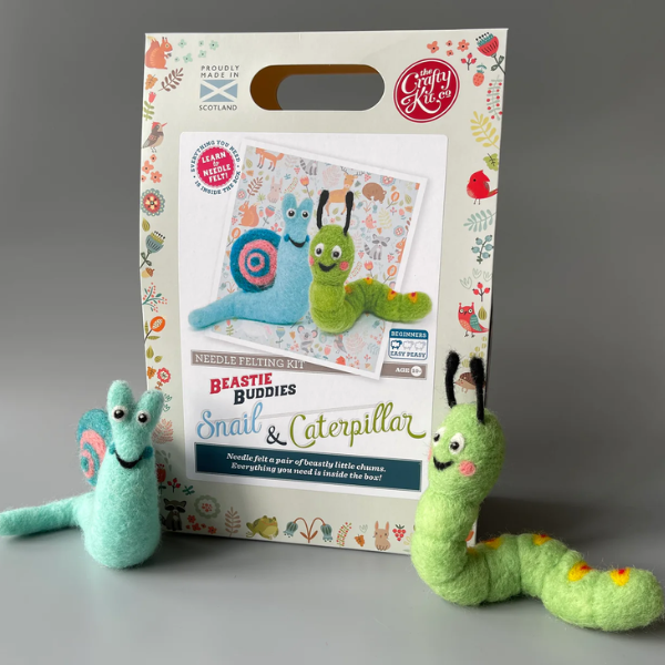 Beastie Buddies Snail & Caterpillar Needle Felting Craft Kit