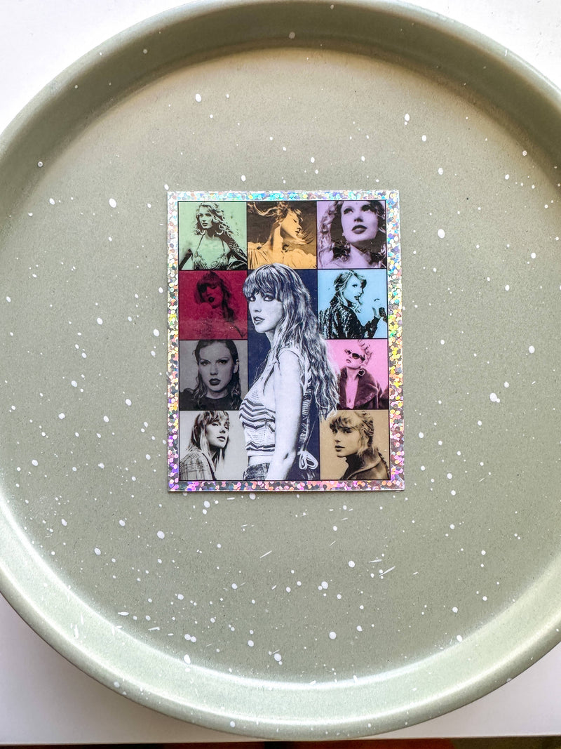 Taylor Swift Eras Tour Glitter Weatherproof Sticker