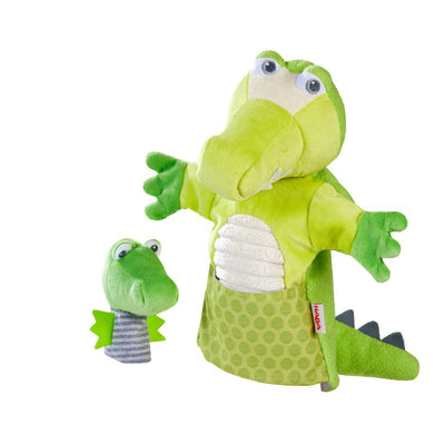 Crocodile Glove Puppet With Baby Hatchling Finger Puppet