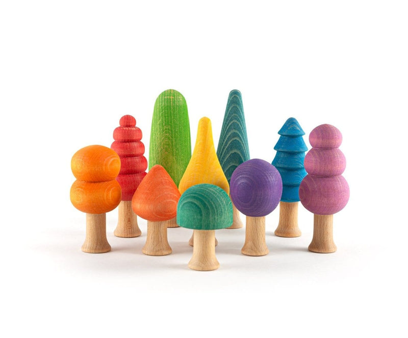 Bosque Rainbow Forest Trees, Set of 10