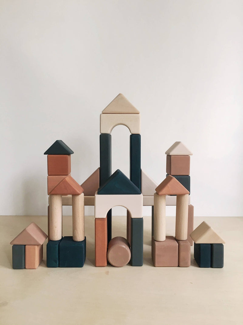 Castle Wooden Blocks Set, Multi-Colored