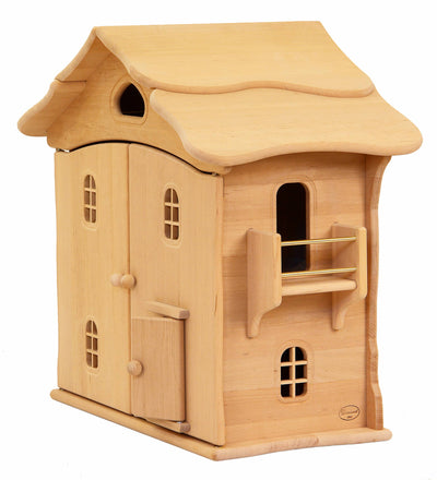 Doll House with Natural Roof and Doors