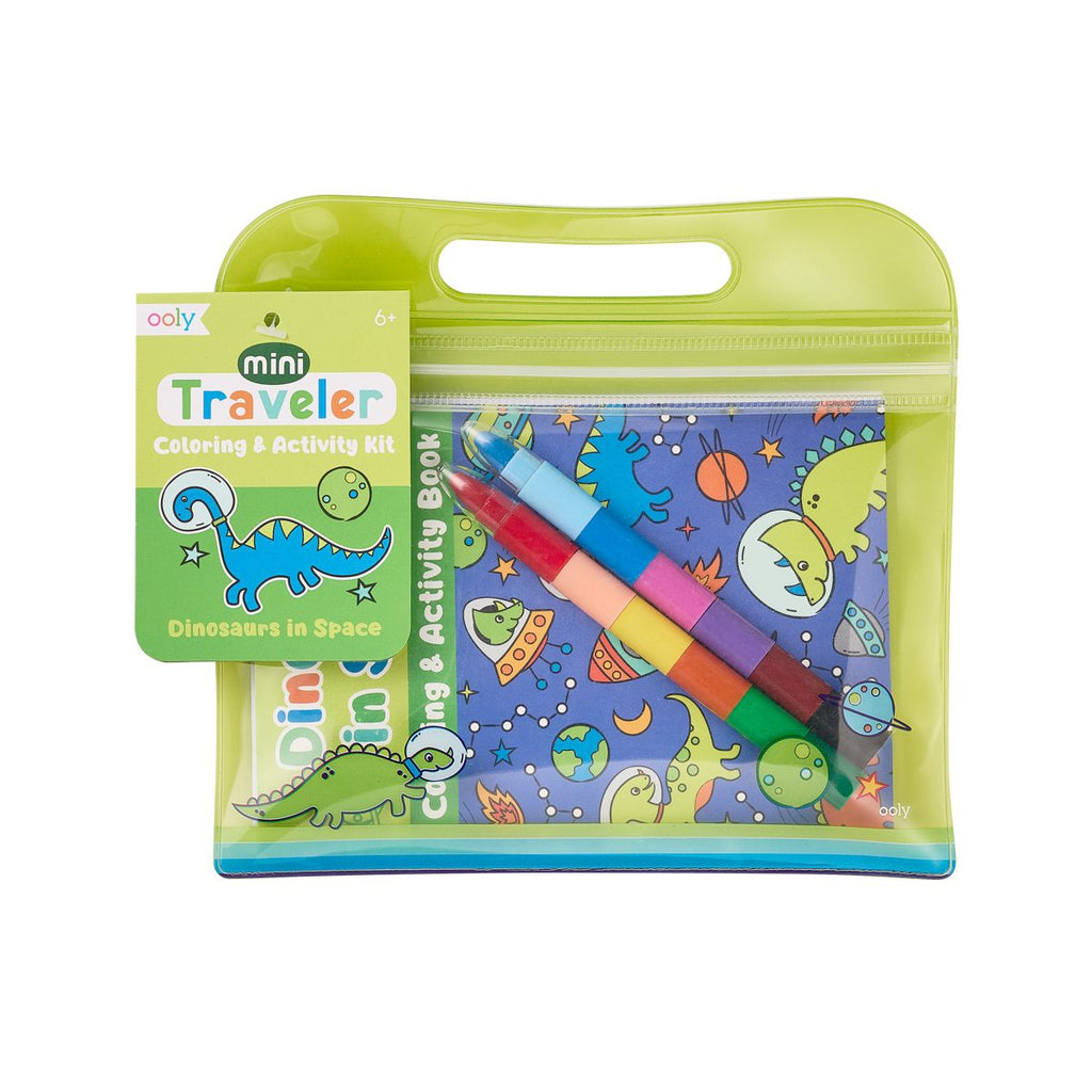 ooly Carry Along Crayon & Coloring Book Kit-Dinoland