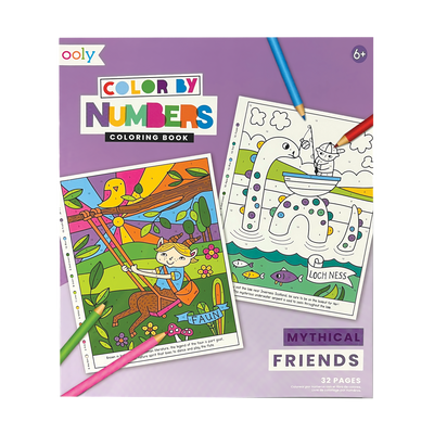 Color By Number Coloring Book- Mythical Friends