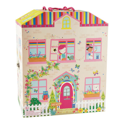 Rainbow Fairy Play Box House with Wooden Figures