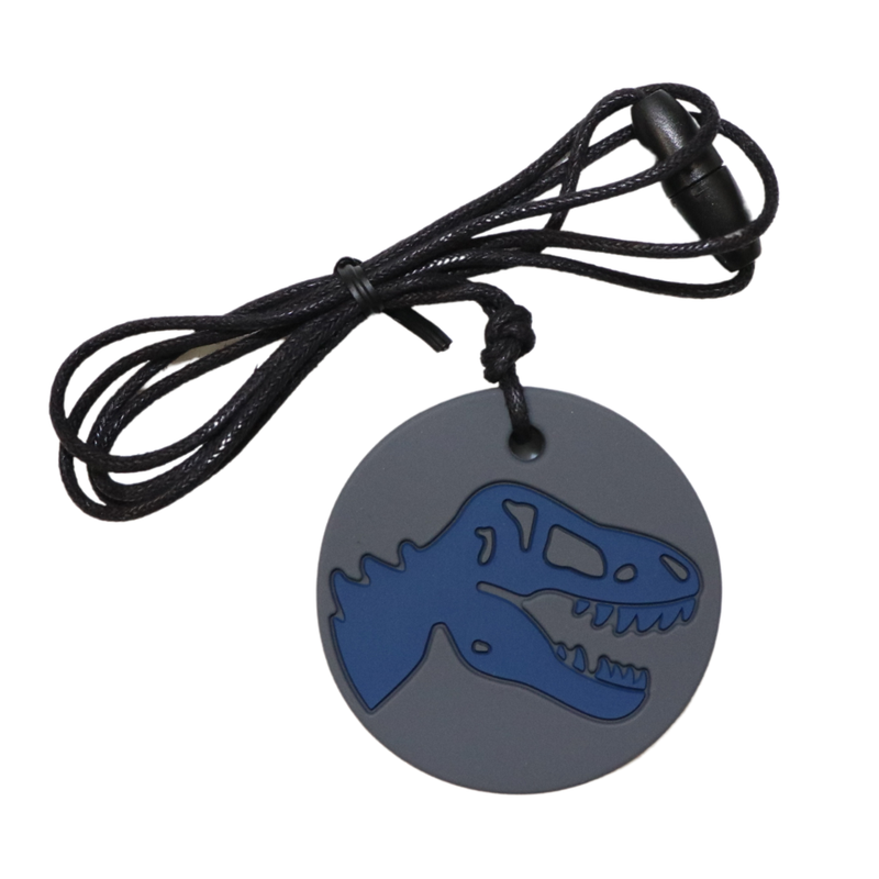 Dino Pendant: Grey and Blue
