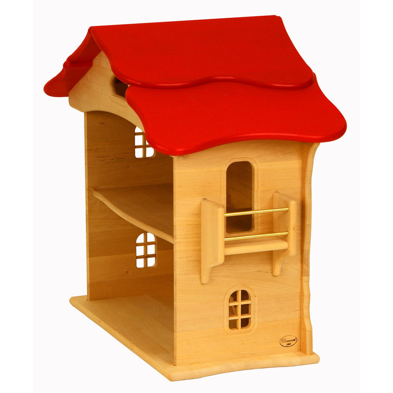 Doll House with Red Roof