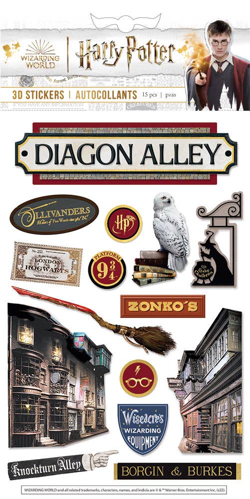 Harry Potter Stickers - Diagon Alley 3D