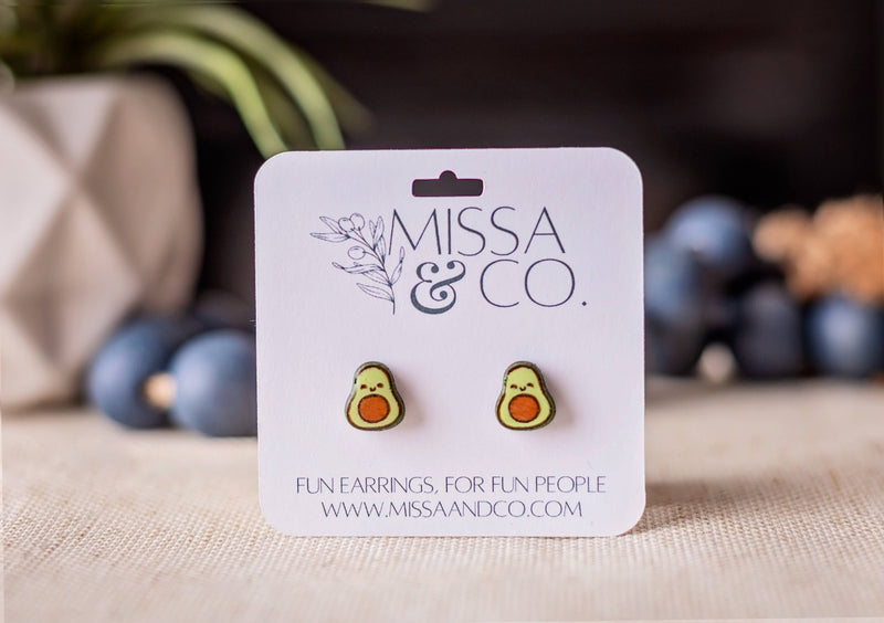 Avocado Stud Earrings