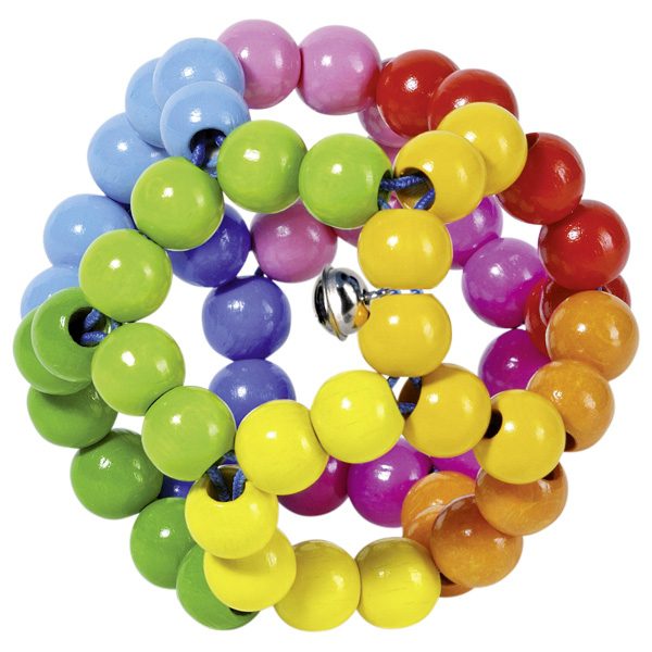 Touch Ring/Teether, Rainbow Elastic Ball