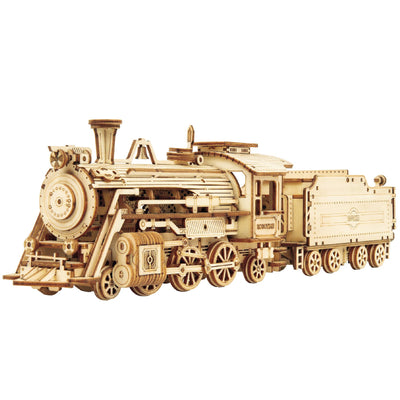 3D Laser Cut Wooden Puzzle: Steam Express