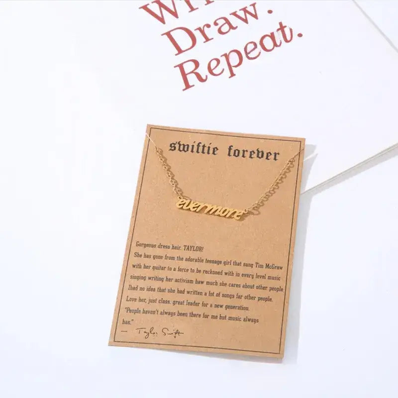 Swiftie - Taylor Swift Swiftie Pendant Necklace By Eras Necklace Swiftie - Taylor Swift Swiftie Pendant Necklace By Eras Necklace