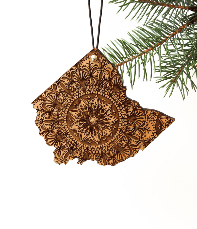 Ohio Mandala | Wood Ornament