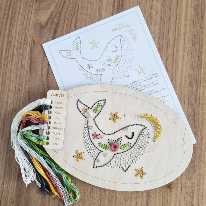 Embroidery Kit Whale