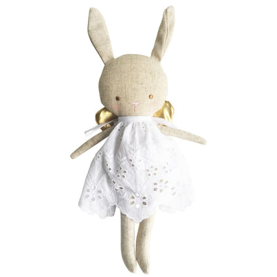 Linen Baby Angel Bunny, Gold