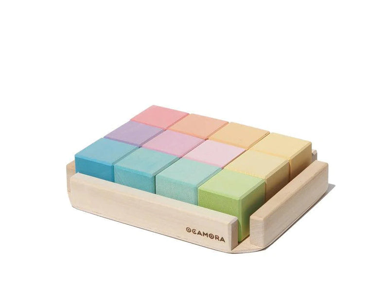 Cubos - Colorful Pastel Cube Blocks, Set of 12