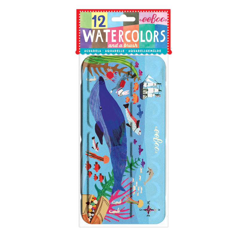 In The Sea 12 Watercolors Tin