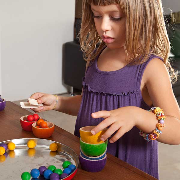 Bowls and Marbles Sorting Game