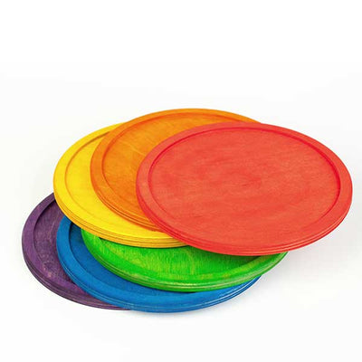 Six Rainbow Stacking Plates