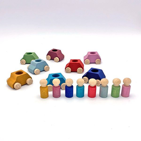 Pack of 8 Cars with Figures