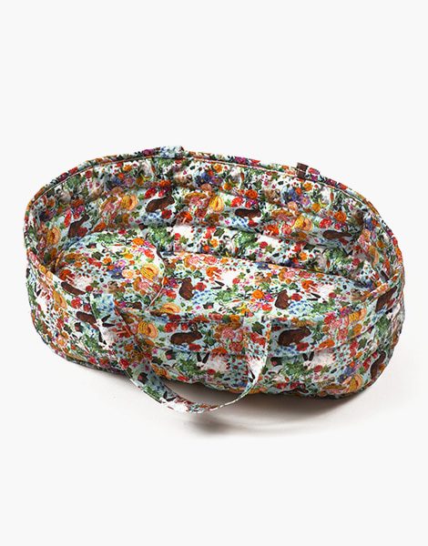 Gordis Cotton Bassinet and Pillow, The Rabbits Print