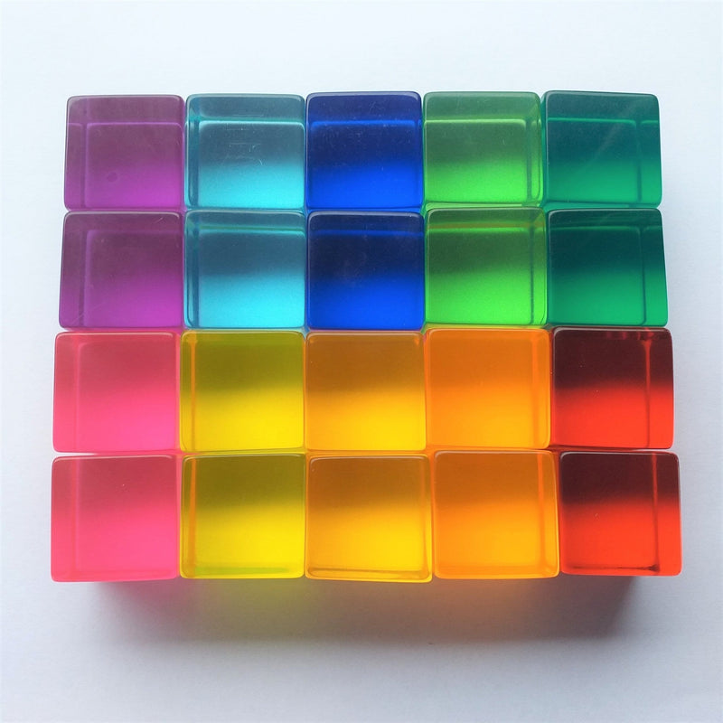 Lucite Cubes, 20 Piece Set