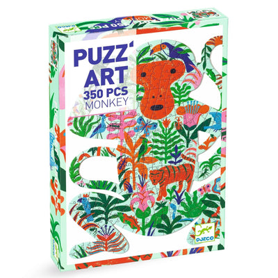 Puzz'Art Monkey Shaped Jigsaw Puzzle + Poster, 350pc