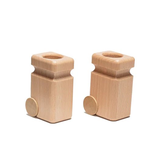 Garbage Cans, Natural, Set of 2