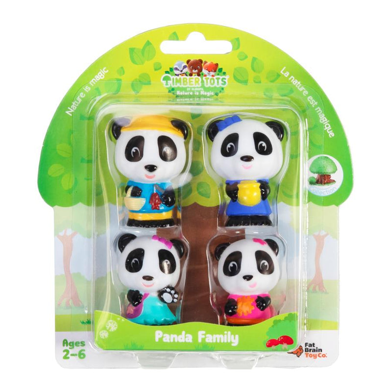 Timber Tots Panda Family, Set of 4