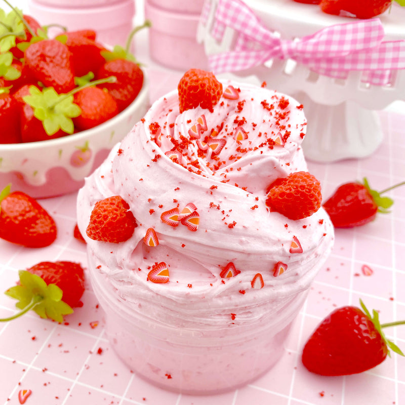 Strawberry Mousse Fluffy Butter Slime