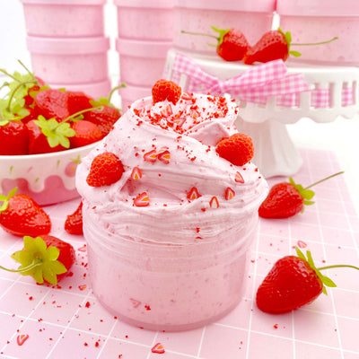 Strawberry Mousse Fluffy Butter Slime