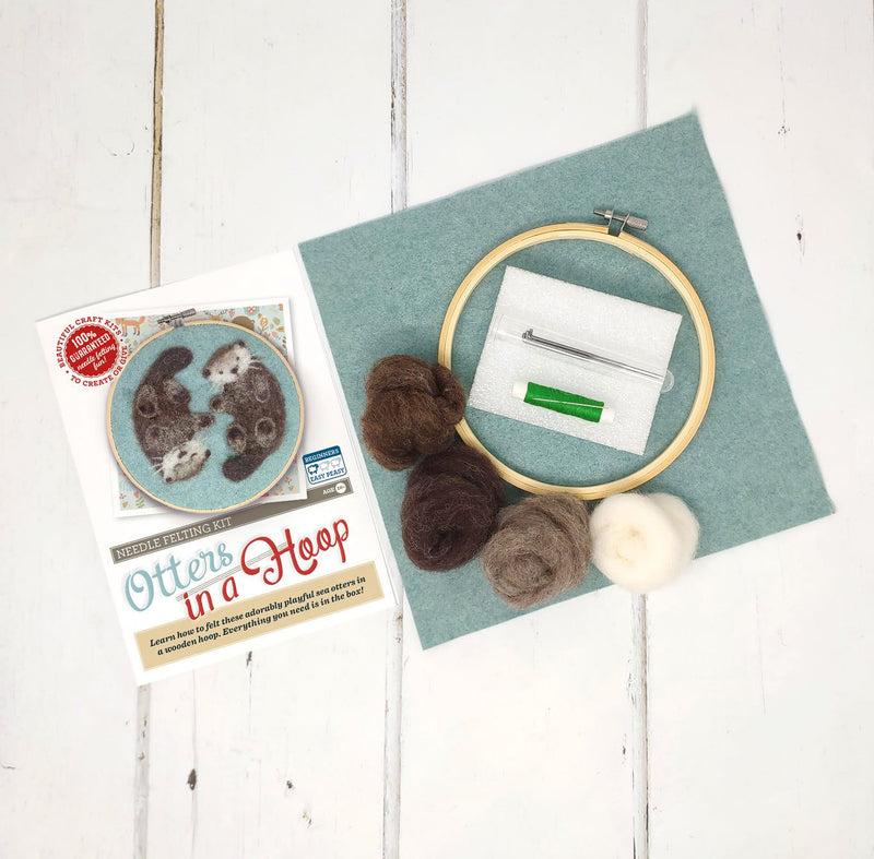 The Crafty Kit Company - Baby Hedgehog Needle Felting Kit