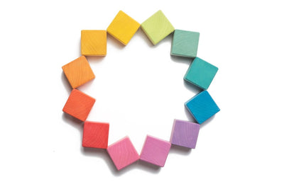 Cubos - Colorful Cube Blocks, Set of 12