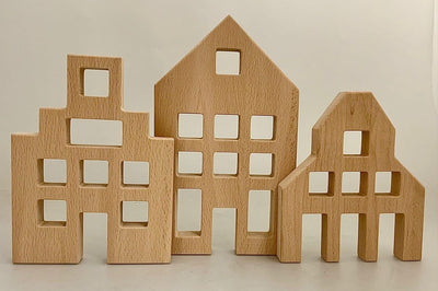 Dutch Wood Houses - 3pc