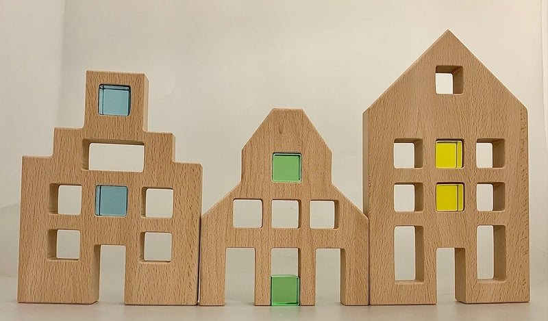 Dutch Wood Houses - 3pc