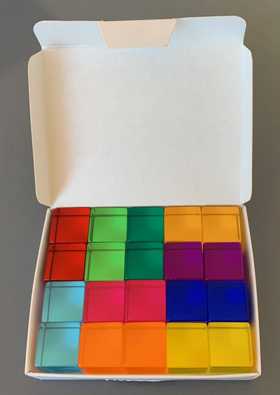 Lucite Cubes, 20 Piece Set