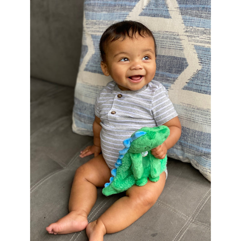 Itzy Friends Itzy Lovey™ Plush with Silicone Teether Toy - Green Dino