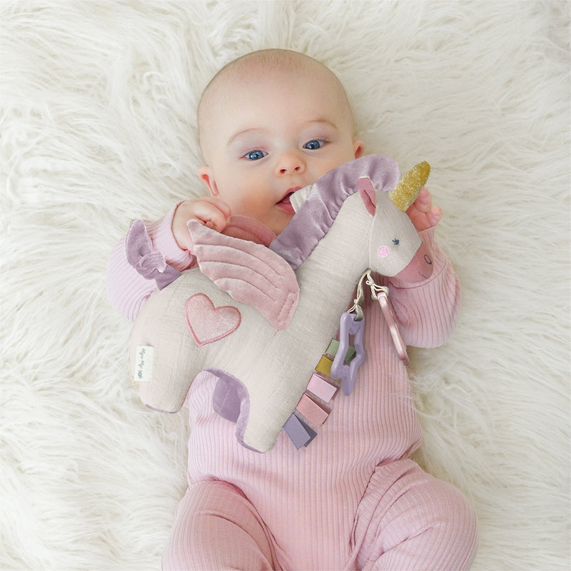 Bitzy Bespoke Link & Love™ Activity Plush with Teether Toy - Pegasus