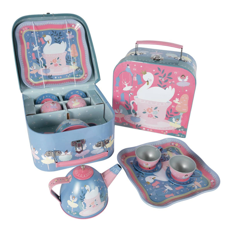 Tin Tea Set 7 Piece - Enchanted