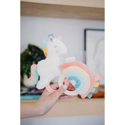 Ritzy Rattle Pal™ Plush Rattle Pal with Teether - Rainbow