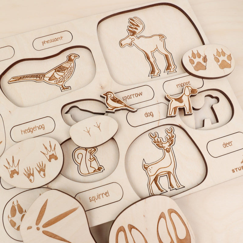 Animal Tracks Wooden Puzzle