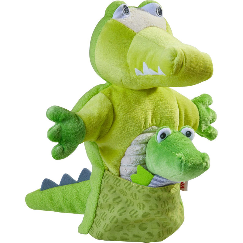 Crocodile Glove Puppet With Baby Hatchling Finger Puppet