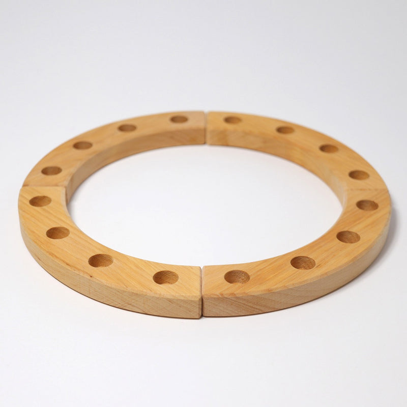 Large Waldorf Wooden Birthday Ring - Natural